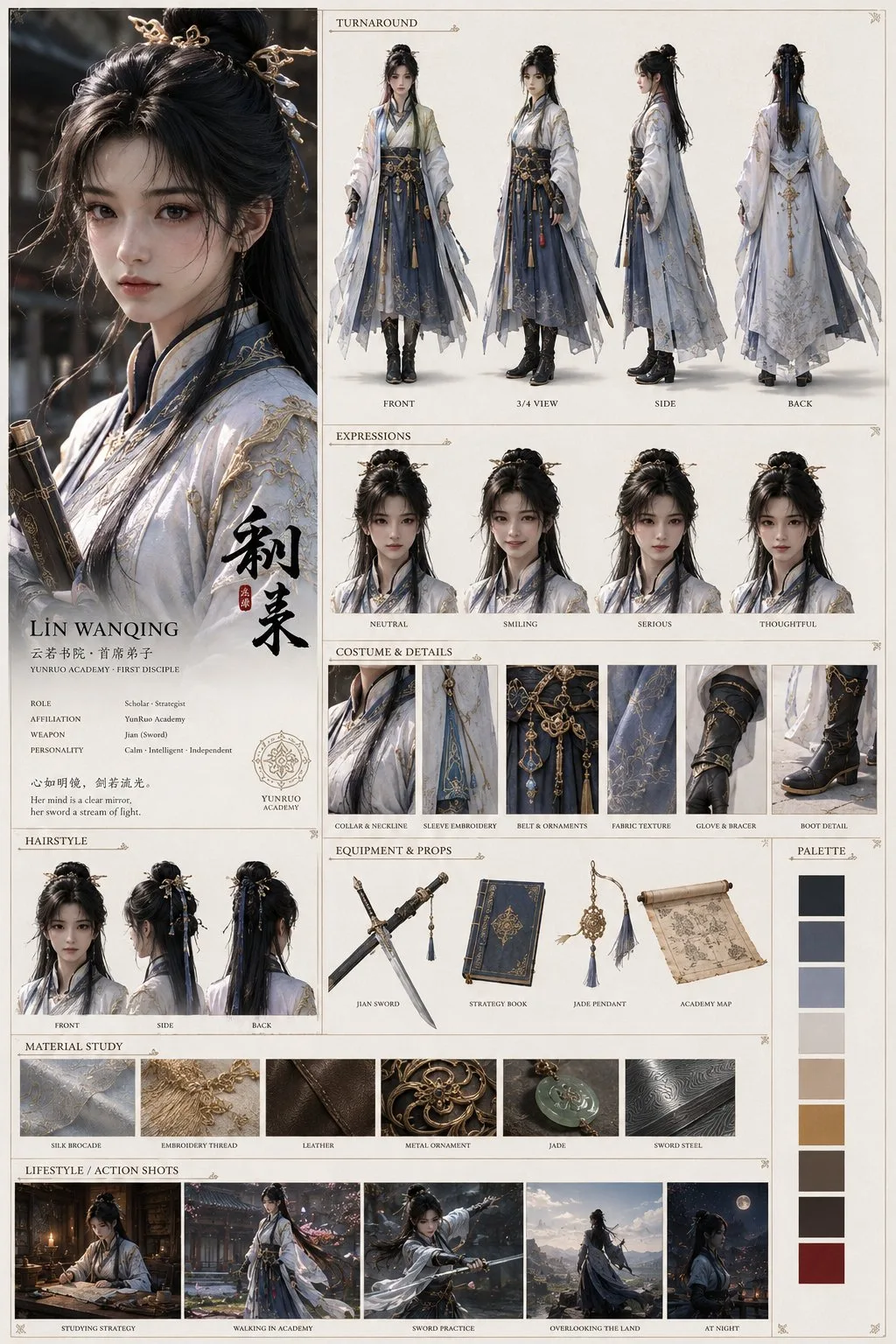 AAA Game Character Design Reference Sheet 2