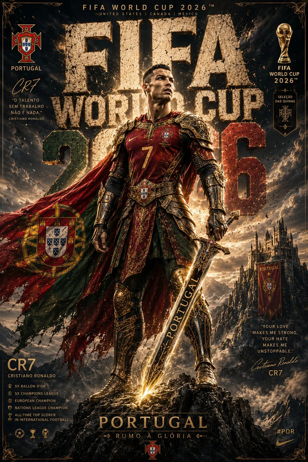 โปสเตอร์นักเตะฟุตบอลโลก 2026 ฉบับอัศวินในตำนาน 1