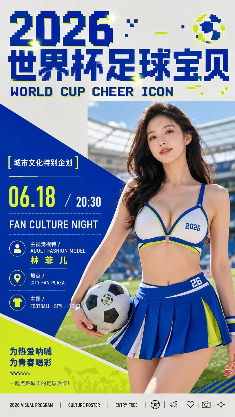 โปสเตอร์วัฒนธรรมเชียร์ลีดเดอร์บอลโลก 2026 1