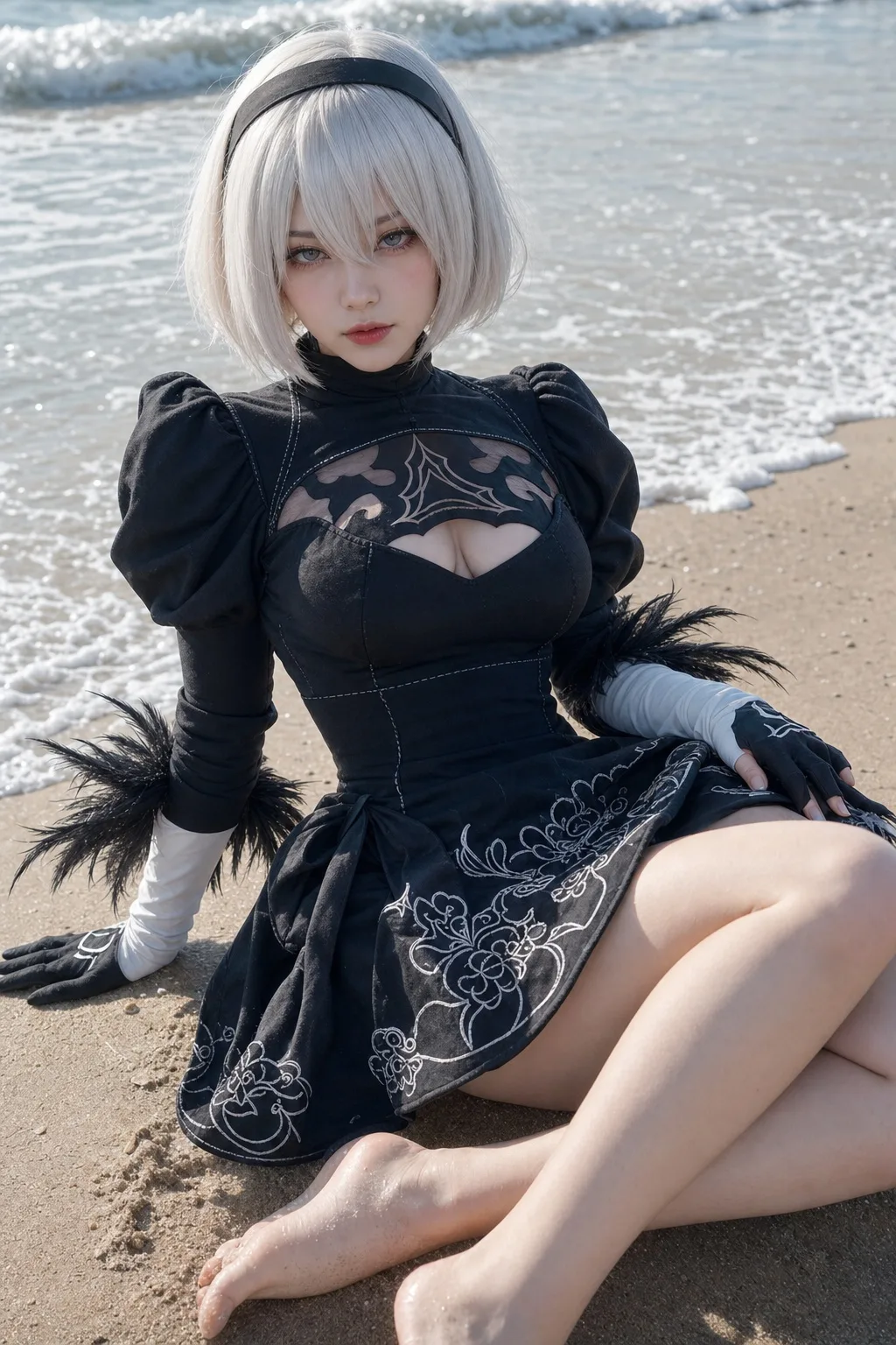 2B นีร์:ออโตมาต้า บนหาดทรายแสงแดด 1