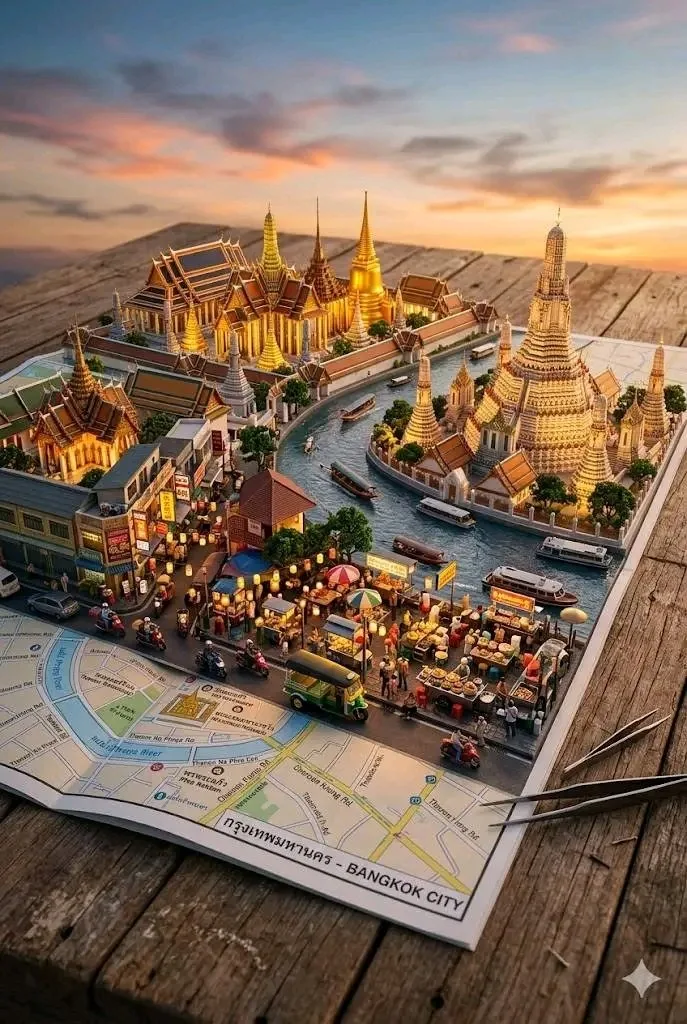แผนที่เมืองกระดาษสามมิติแบบพับได้ 1