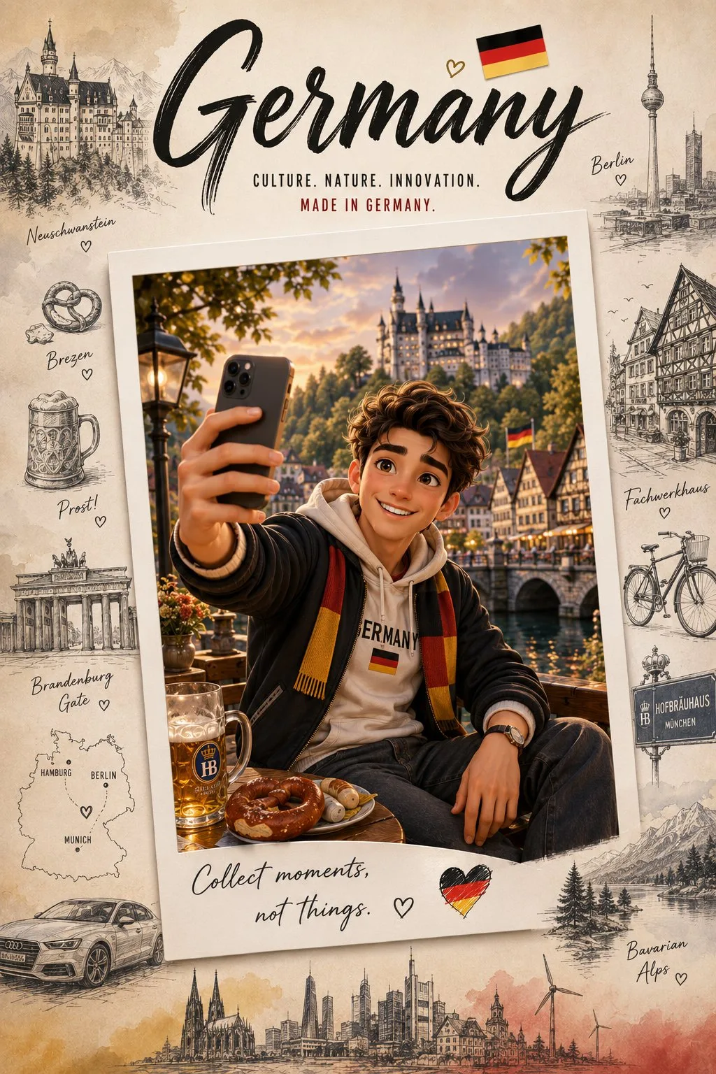 โปสเตอร์รูปการ์ตูน 3D สไตล์พิกซาร์ตามชื่อประเทศ 2