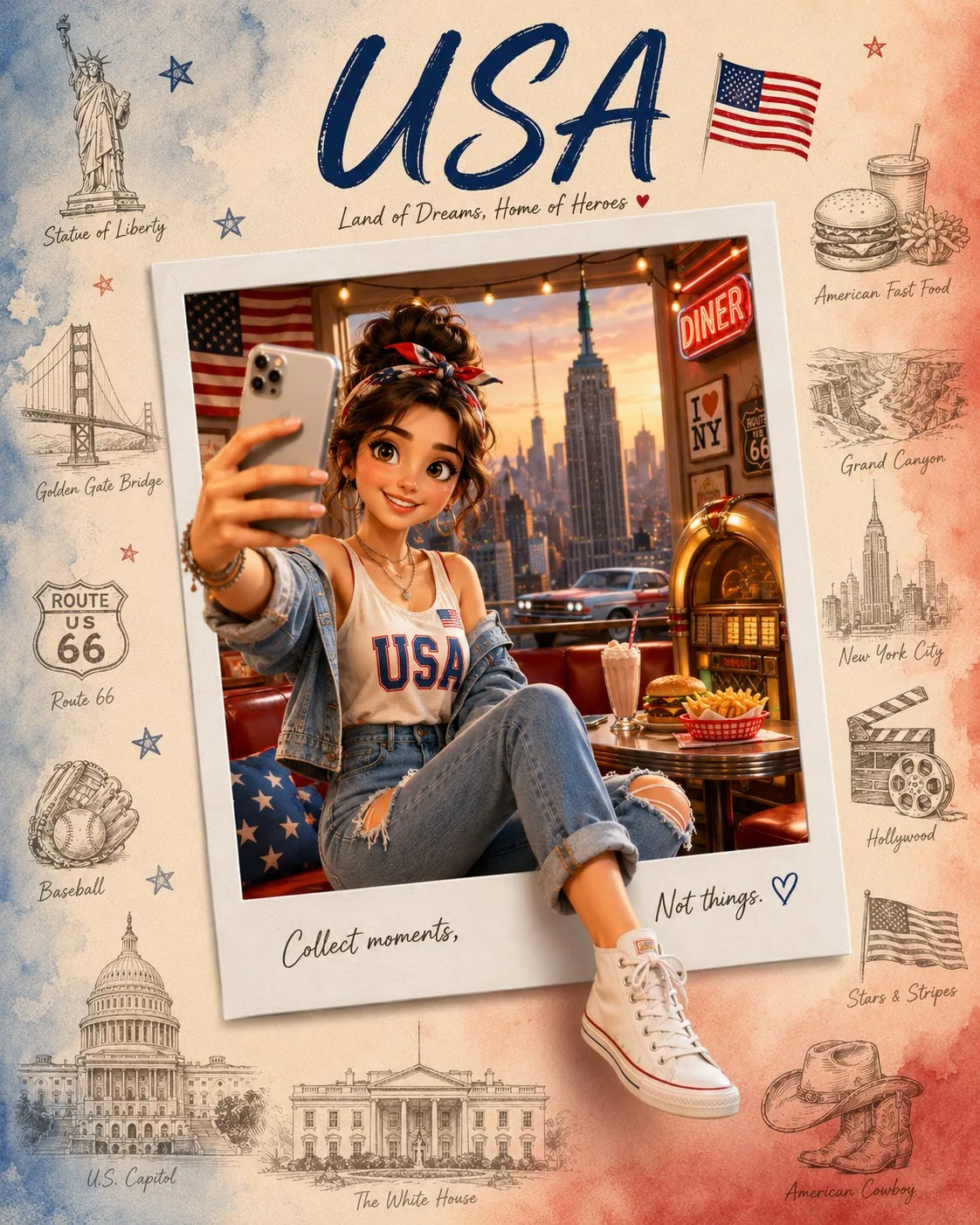 โปสเตอร์ท่องเที่ยวสไตล์พิกซาร์ 3D: ของสะสม 1