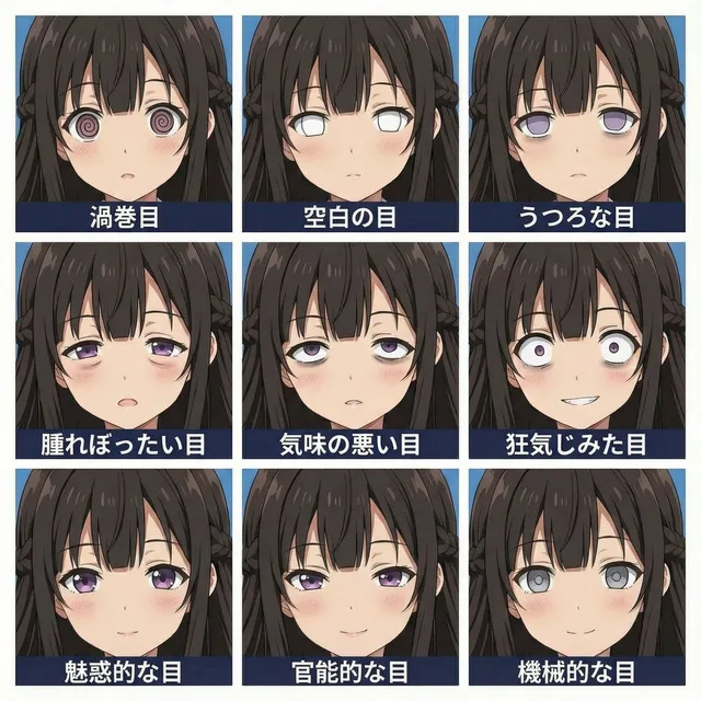 สาว 9 ช่อง 9 ตา: ออกแบบตัวละครด้วยดวงตาหลากสไตล์