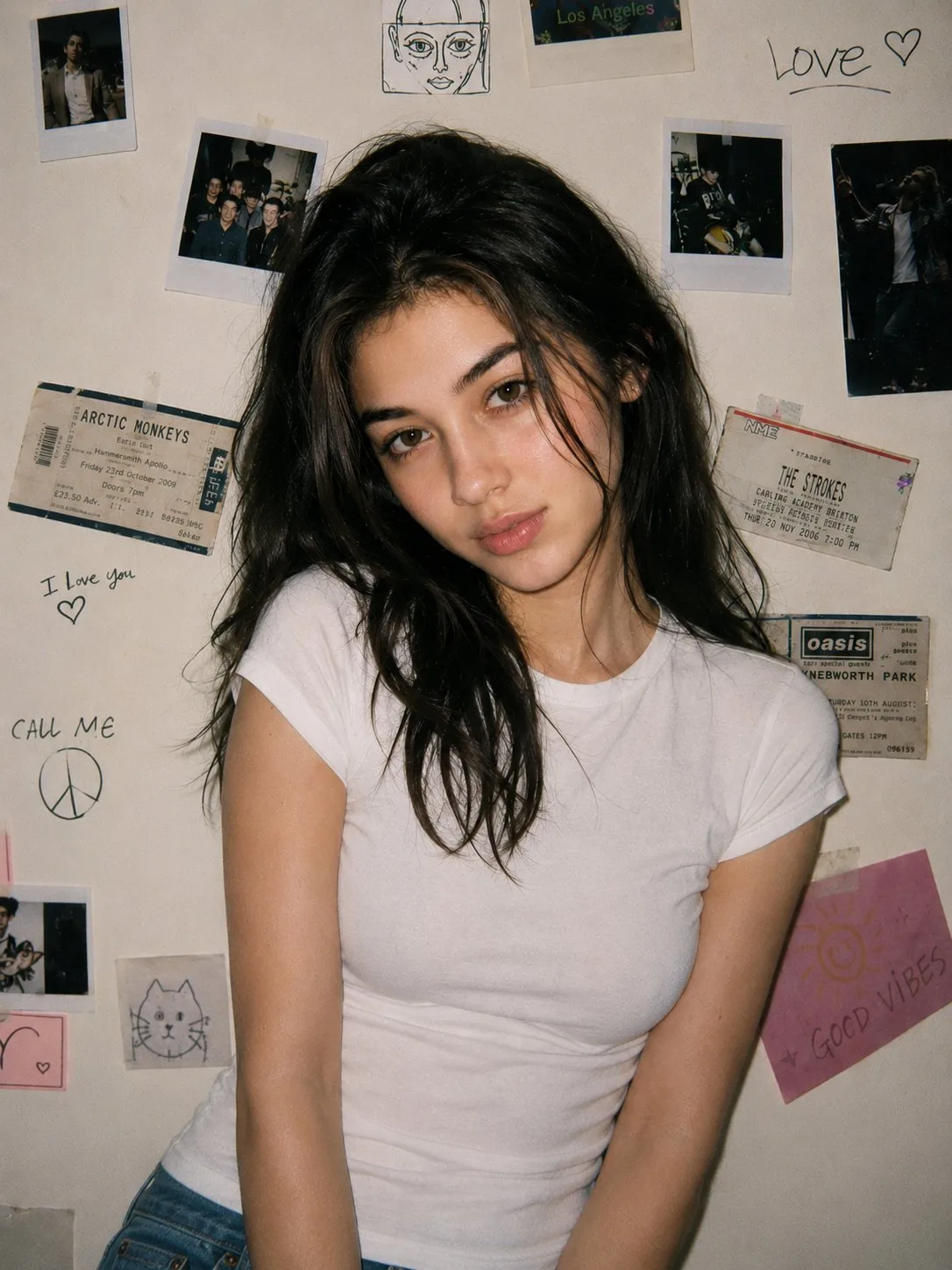 สาวเสื้อยืดขาวสไตล์ยุค 90s ถ่ายด้วยกล้องฟิล์ม 1