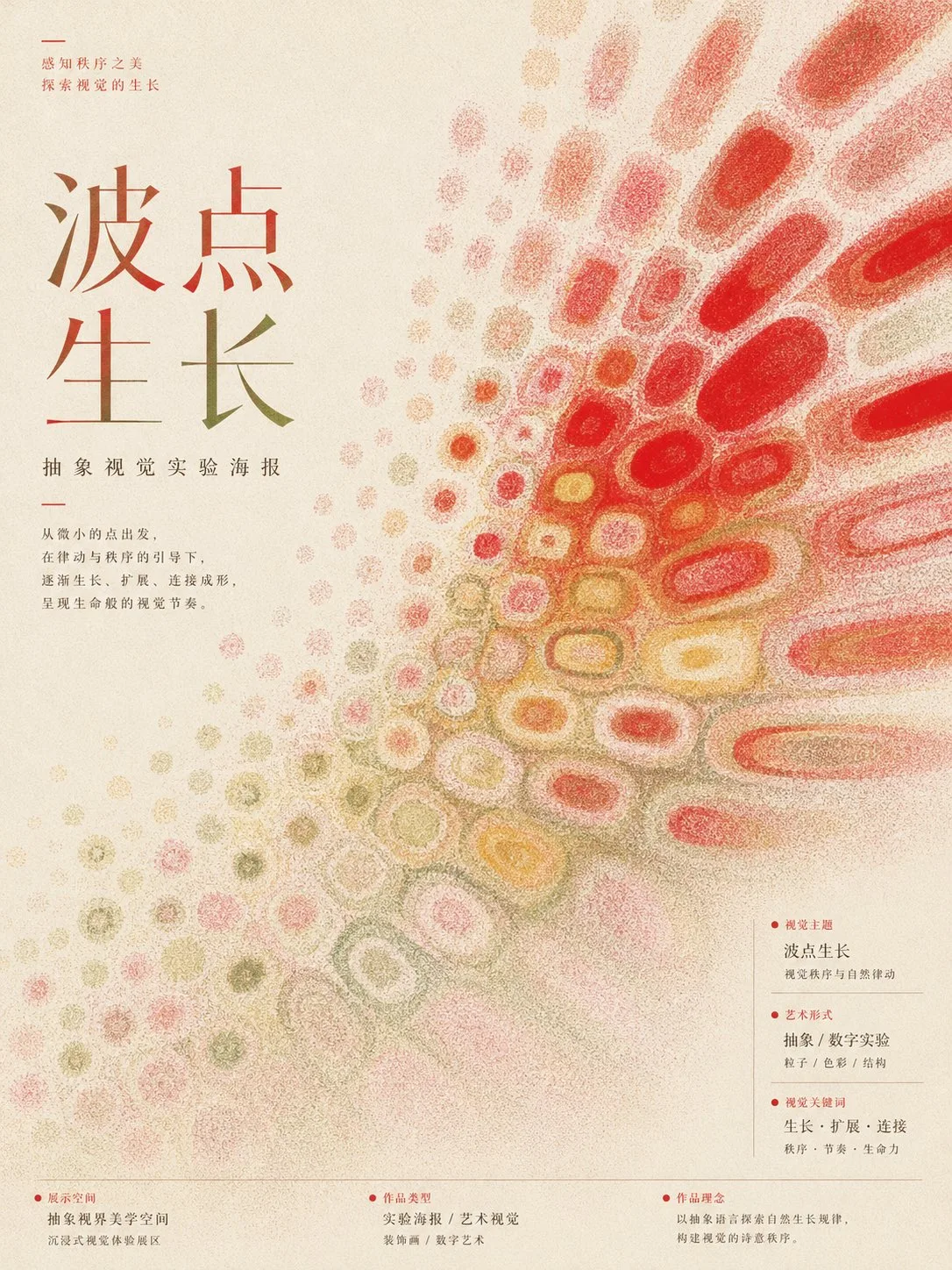 โปสเตอร์นิทรรศการศิลปะจีนนามธรรมเม็ดสี 1