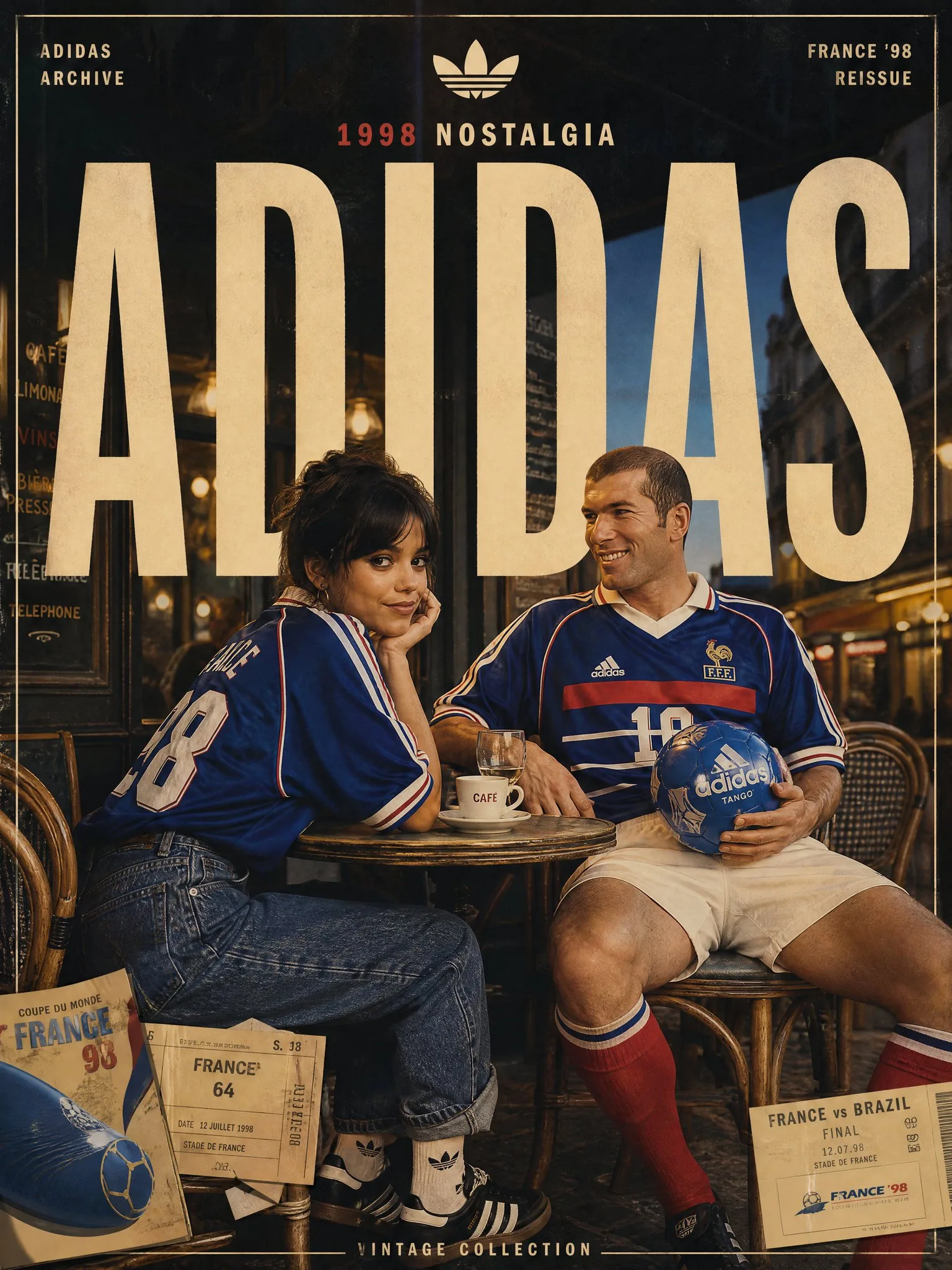 โปสเตอร์ฟุตบอลยุค 90s สไตล์คาเฟ่ปารีส 2