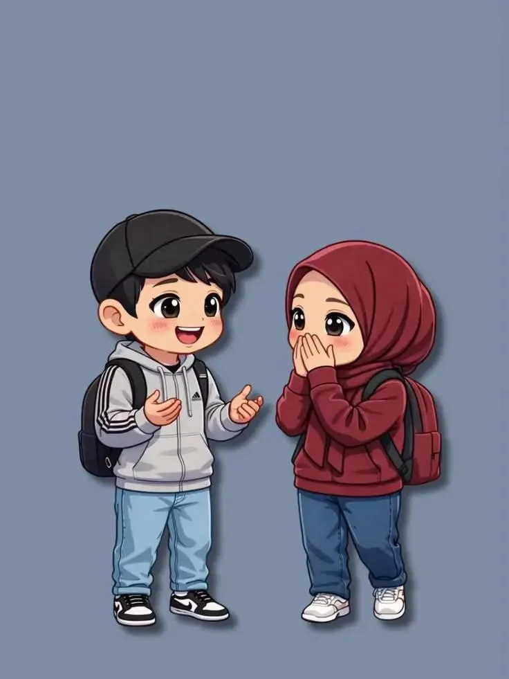 คู่รักมุสลิมจิบิสไตล์มินิมอล | น่ารักสดใส 2
