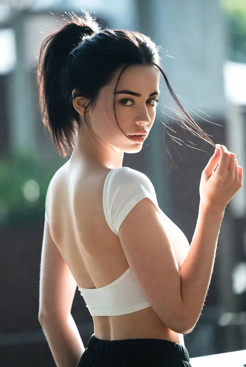 สาวหลังเปลือยริมสระยามบ่าย 1