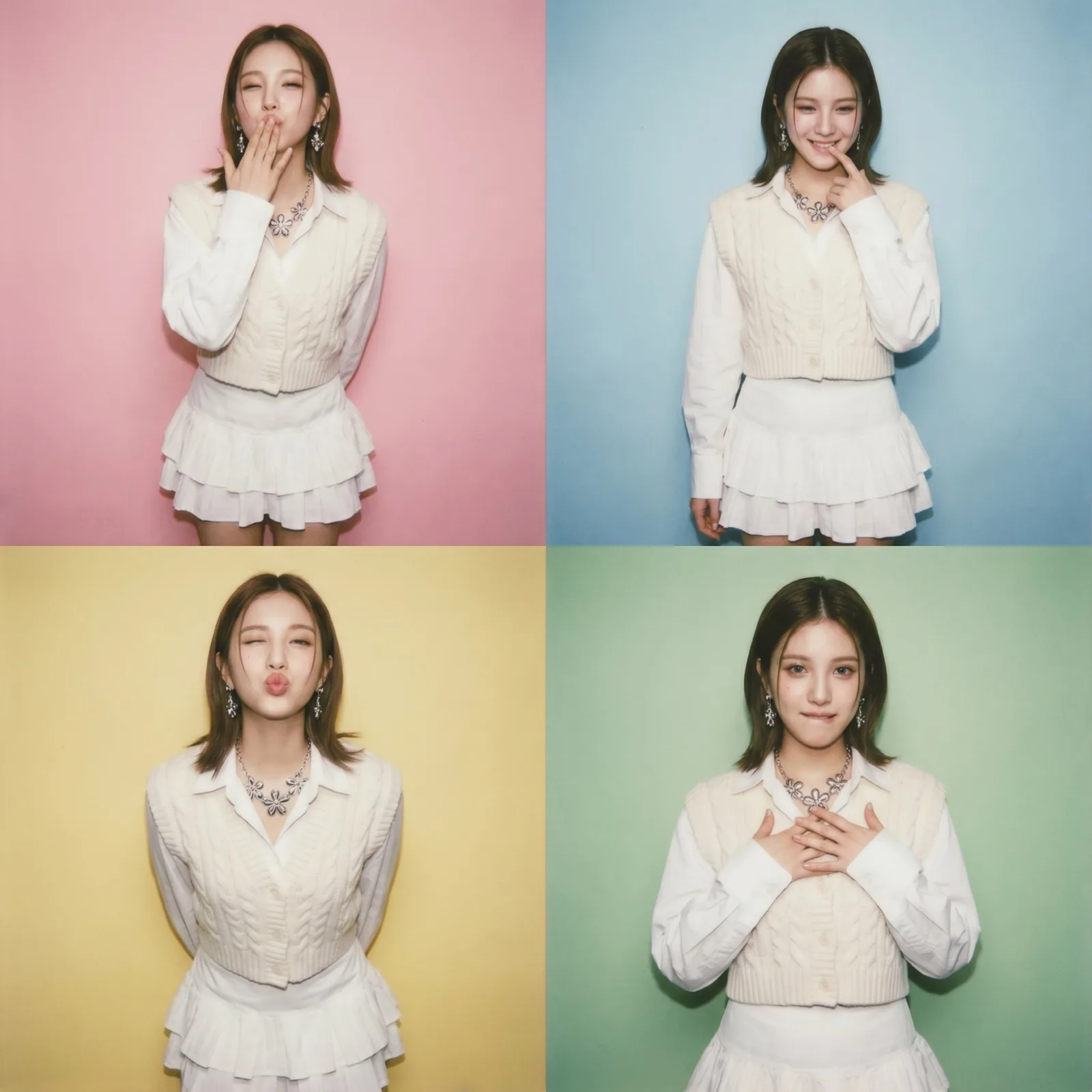 สาวหวานชุดขาวกับรองเท้าแมรี่เจนสีแดง (ภาพโพลารอยด์) 2
