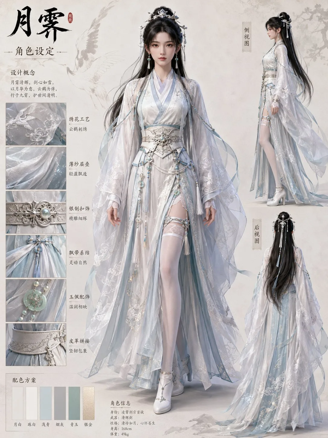 ชุดโบราณสตรี 3D: แยกชิ้นส่วนชุด 2
