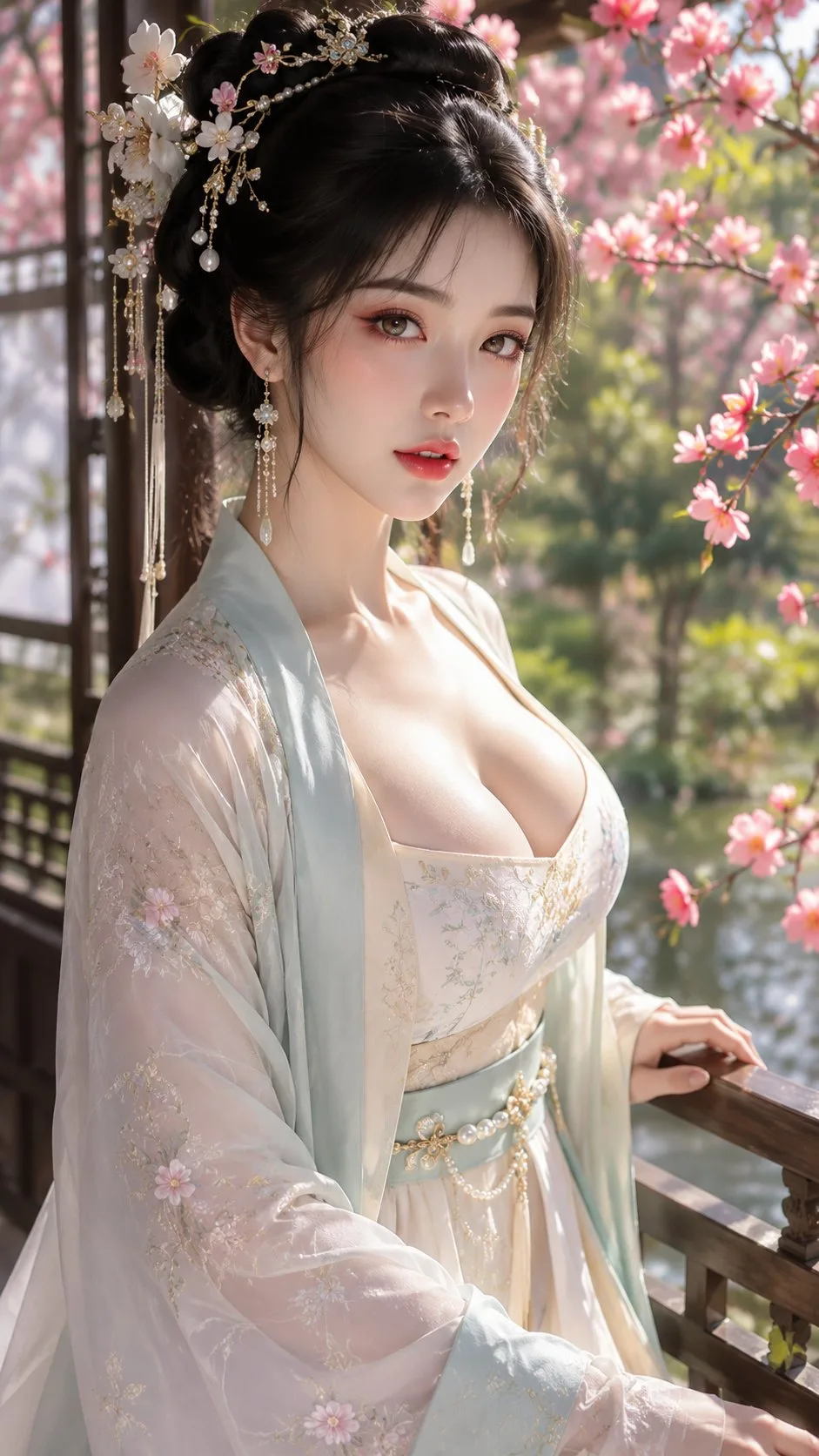 โฉมงามสไตล์จีนโบราณในสวนดอกไม้ฤดูใบไม้ผลิ 1