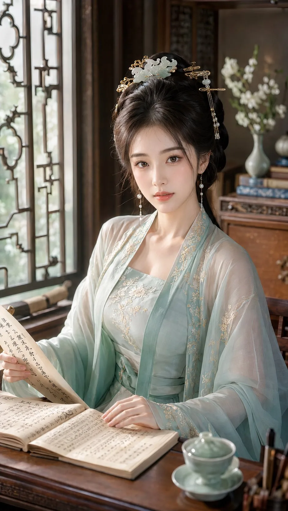 โฉมนางกำนัลโบราณ งามสง่า แต่งหน้าฉ่ำวาว 1