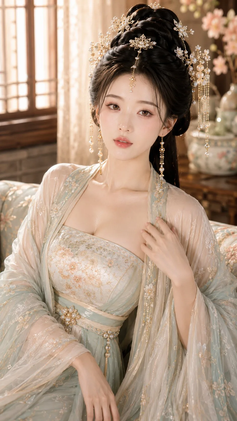 ภาพถ่ายสุภาพสตรีจีนโบราณ ผิวใสเปล่งประกาย 1