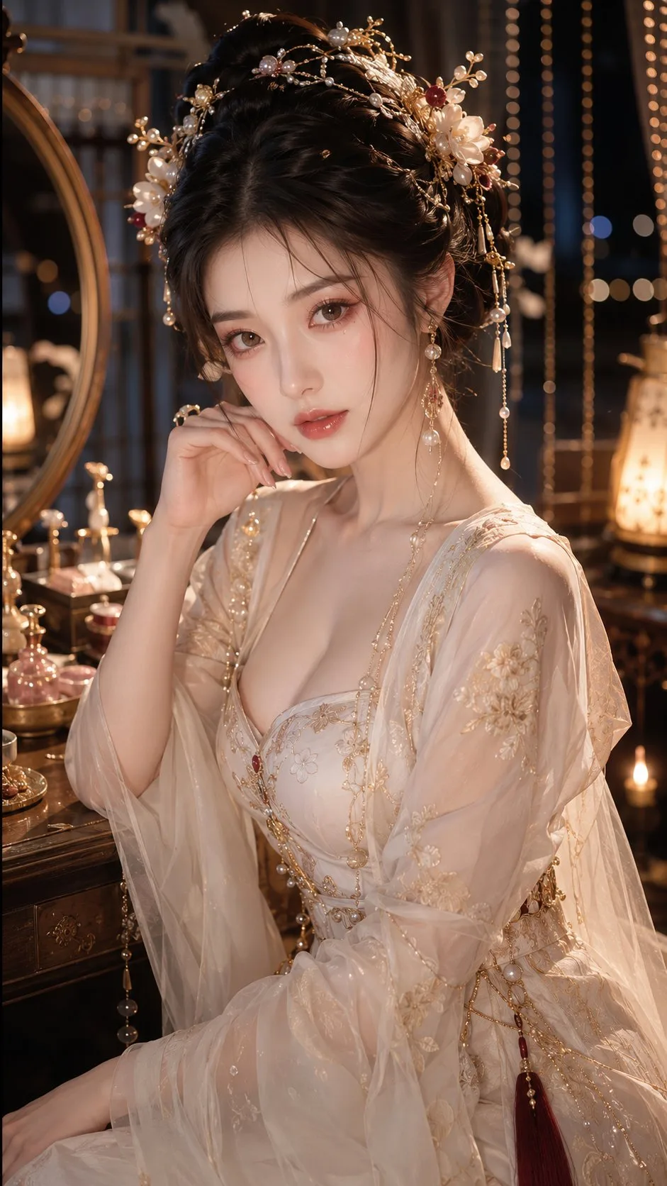 สาวงามยามค่ำคืน: แต่งหน้าฉ่ำวาวสไตล์จีนโบราณ 1
