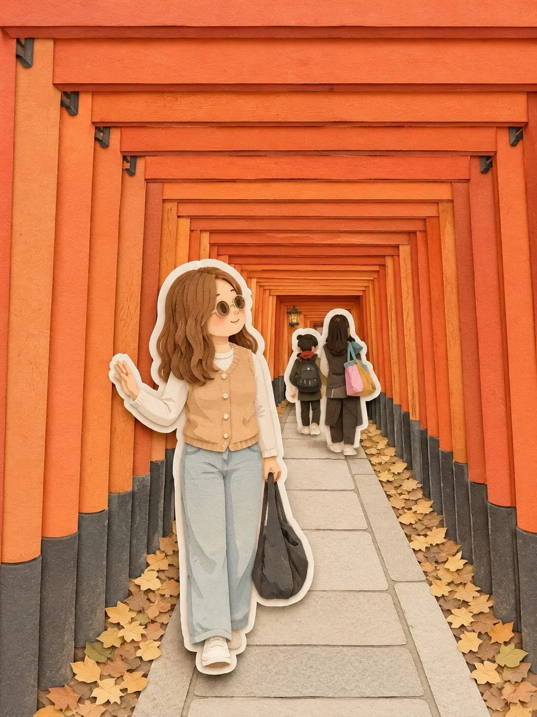 สาวอนิเมะในเกียวโตกับโทริอิกระดาษ 1