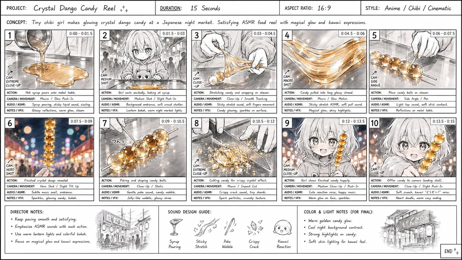 อนิเมะสาวน้อยคริสตัลดังโงะ: สตอรี่บอร์ดมืออาชีพ 1