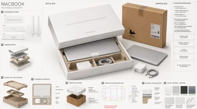 แนวคิดบรรจุภัณฑ์ MacBook ระดับไฮเอนด์