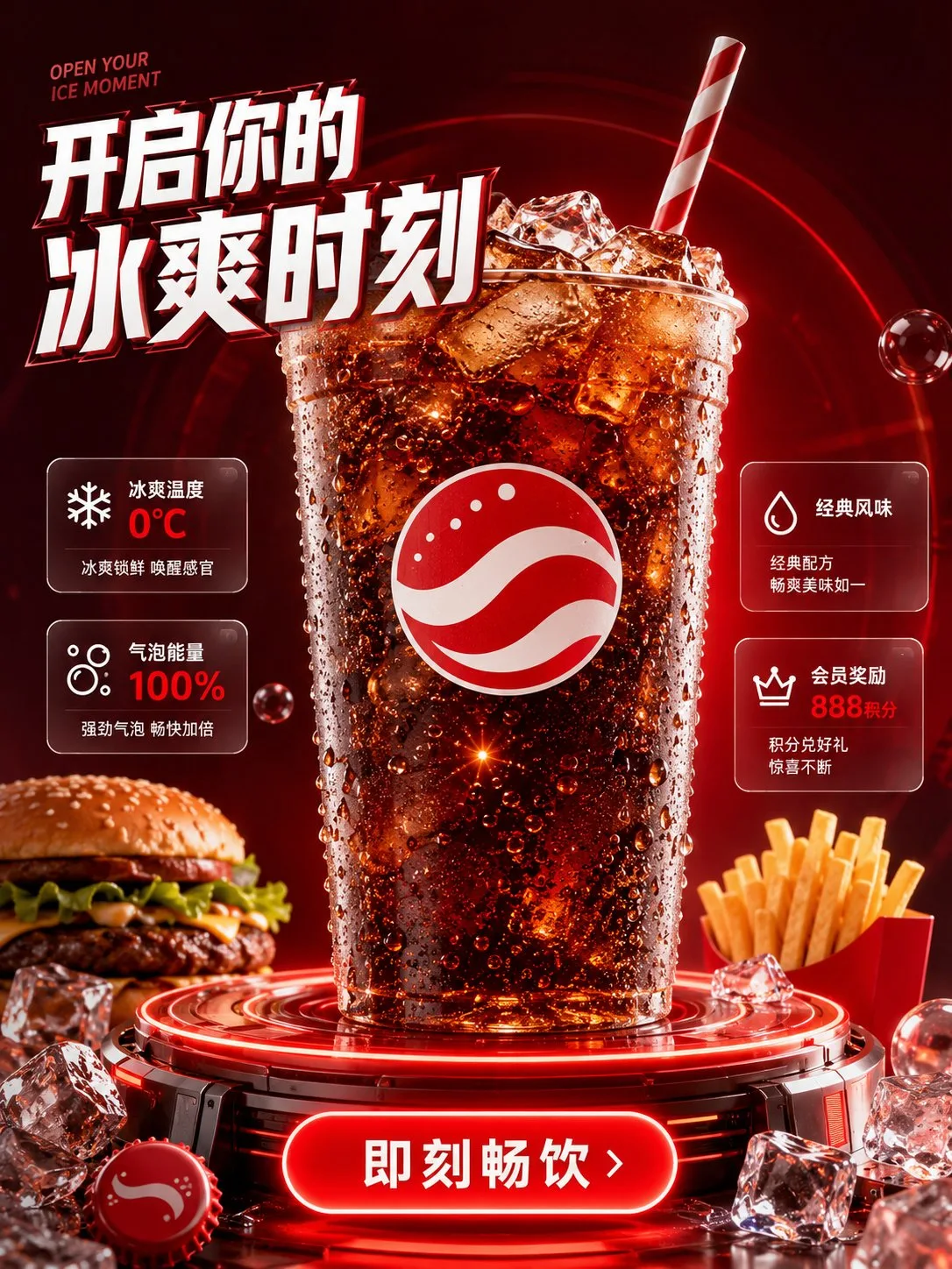ดีไซน์โปสเตอร์แบรนด์เครื่องดื่ม: โมดูลปรับแต่งได้ 2