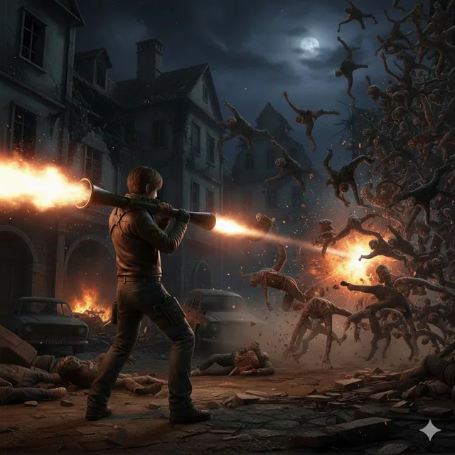 Resident Evil: ยิงจรวดใส่ฝูงซอมบี้ให้กระจุย