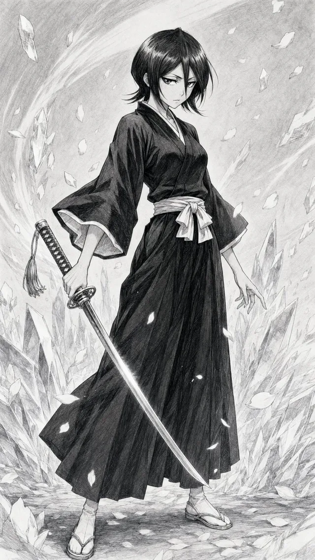โปสเตอร์ตัวละครหญิงจาก BLEACH สไตล์ อ. โทริยามะ