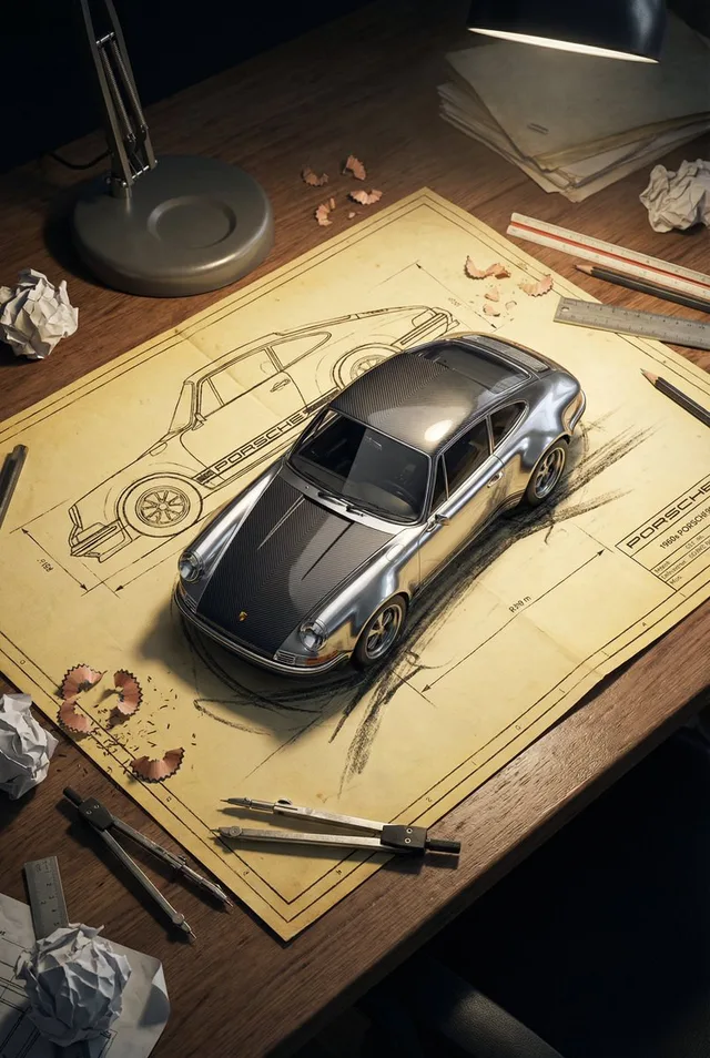 พิมพ์เขียวแปลงร่าง 3 มิติ: ตำนาน Porsche/ปราสาทโบราณ