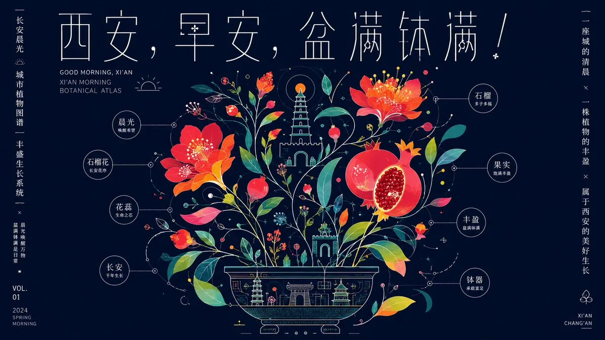 โปสเตอร์ 'อรุณสวัสดิ์เซี่ยงไฮ้' สไตล์พฤกษศาสตร์เรืองแสง 2