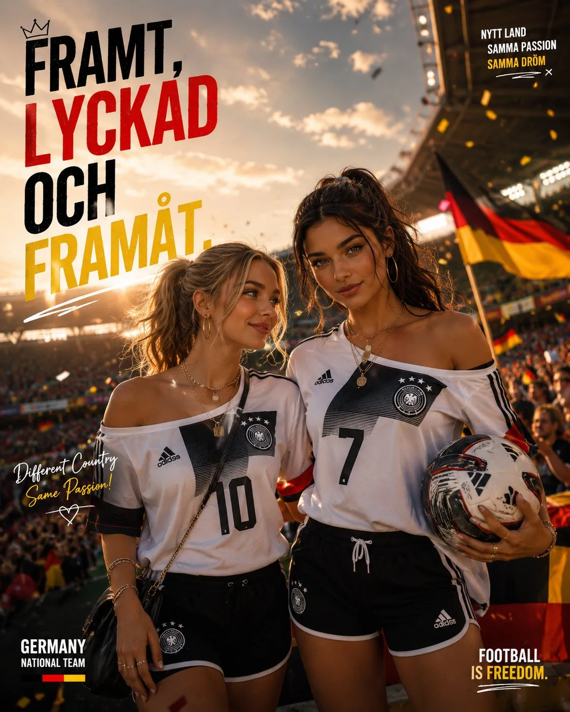 โปสเตอร์ฟุตบอลหญิงบราซิล-อาร์เจนตินา แสงทองยามอาทิตย์อัสดง 2