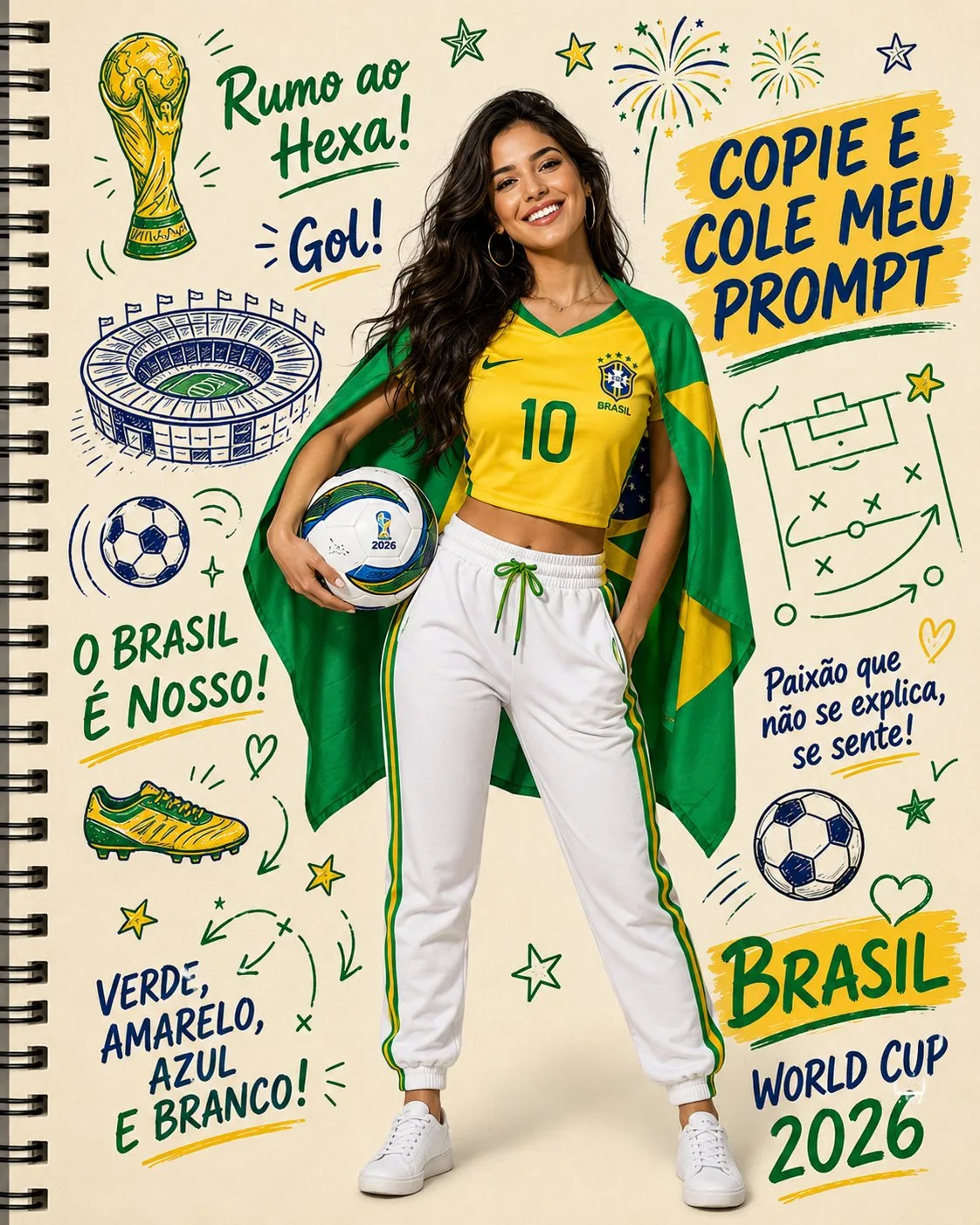 โปสเตอร์บอลโลก 2026 สไตล์สมุดบราซิล 1