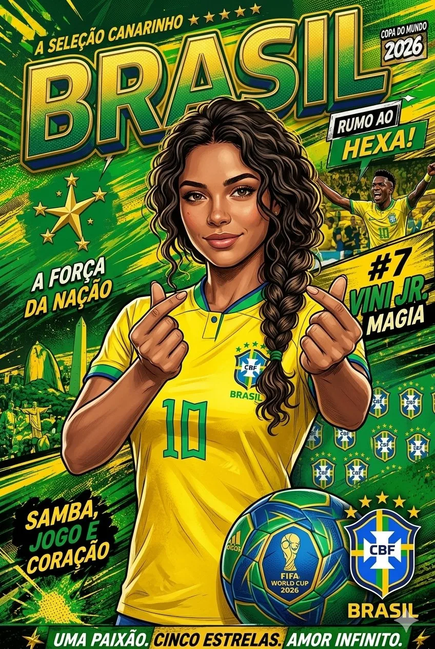 โปสเตอร์บอลโลกบราซิล สไตล์คอมมิกสุดคึกคัก 1