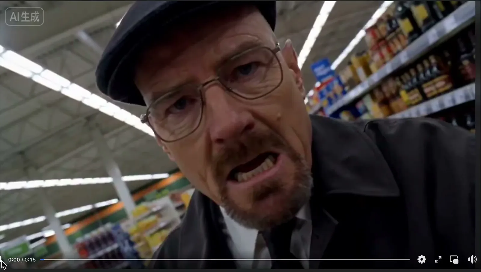 วิดีโอ Walter White (Heisenberg) ในซูเปอร์มาร์เก็ตฉากเดี่ยวเสมือนจริง 1
