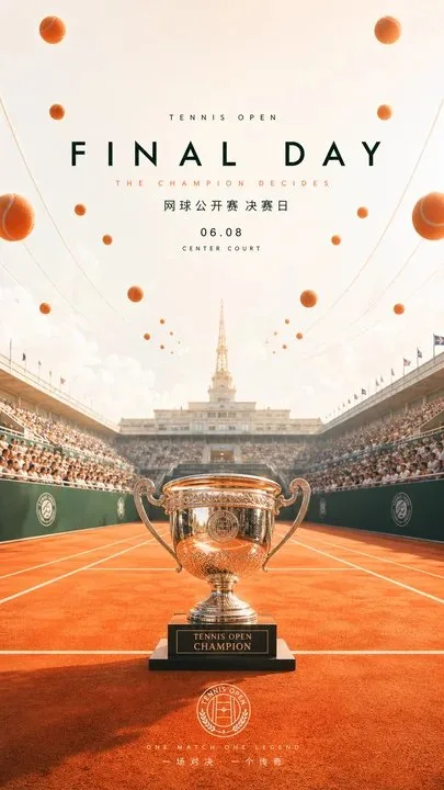 โปสเตอร์เทนนิสโอเพน: สว่าง สดใส มีพิธีการ 2