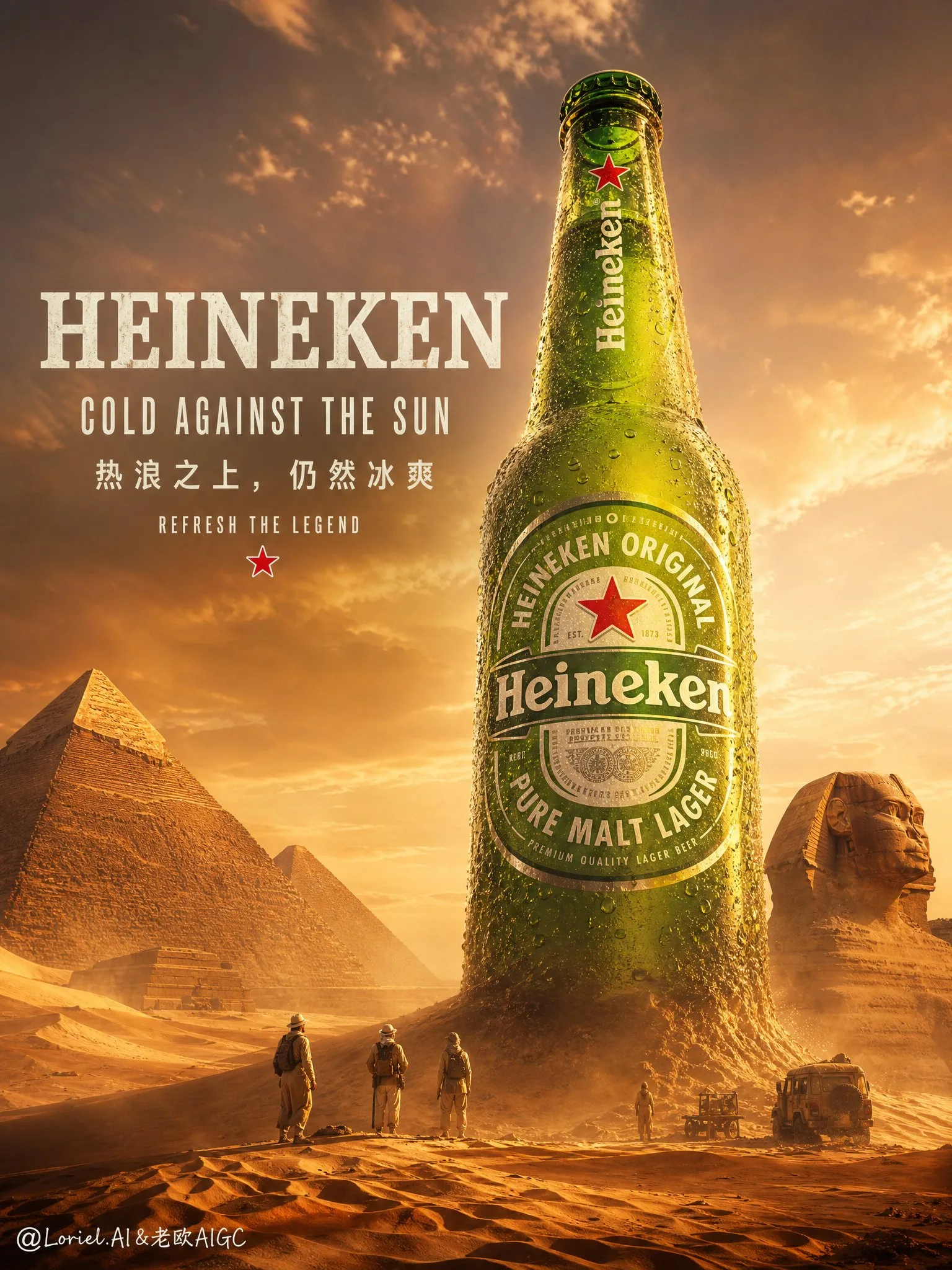 โปสเตอร์เบียร์ Budweiser: ขวดน้ำแข็งยักษ์ในดินแดนเยือกแข็ง 2