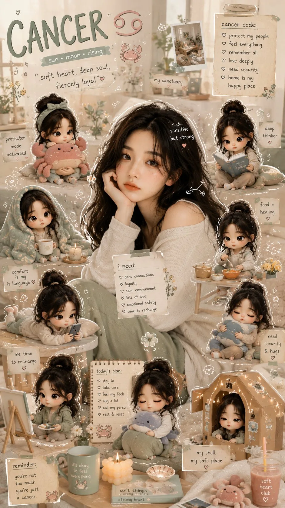 โปสเตอร์สมุดบันทึกสาวราศีกรกฎแสนอบอุ่น 2