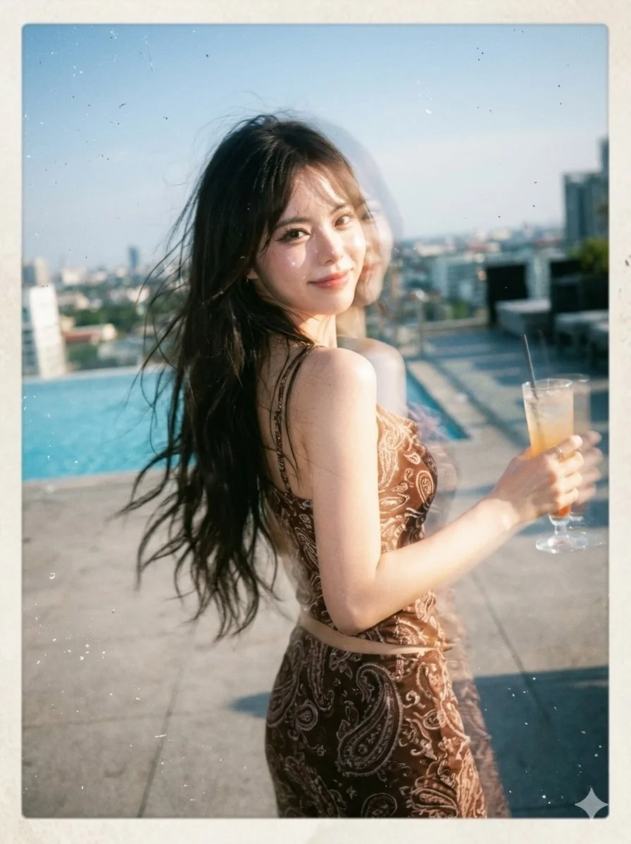 ภาพพอร์เทรตเผลอๆ ริมสระว่ายน้ำ ด้วยกล้องใช้แล้วทิ้งยุค 90 1