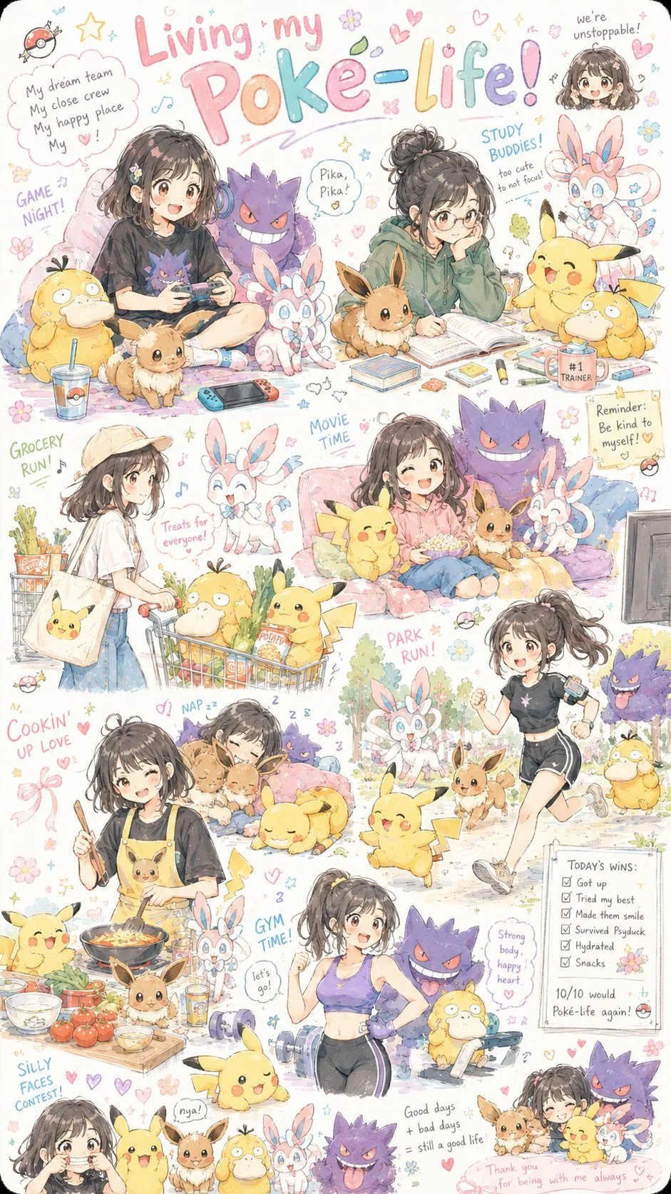 วาดชีวิตประจำวันสุดป่วนกับโปเกมอนคู่ใจ 1