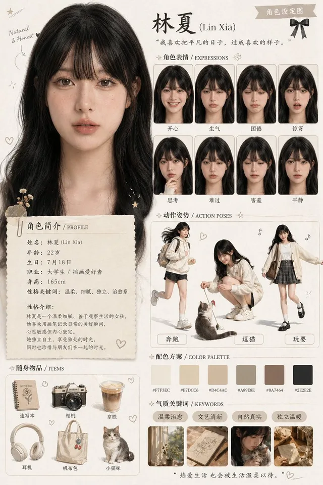 โปสเตอร์แสดงข้อมูลตัวละครแบบครบวงจร