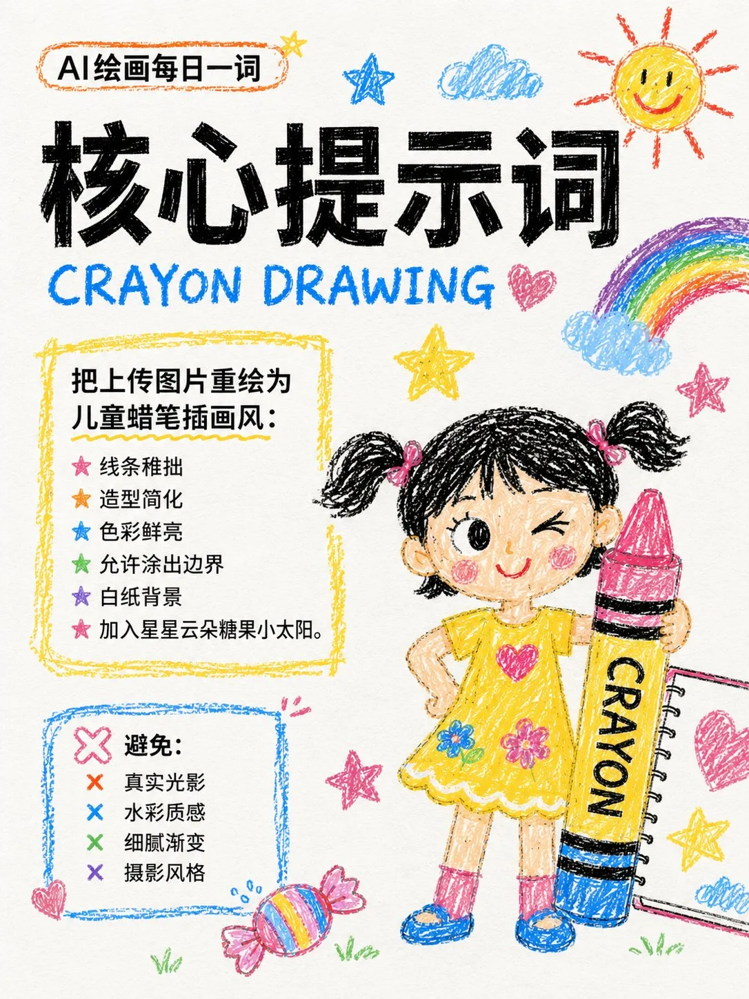 ภาพวาดสีเทียนเด็ก สไตล์เด็กจริง 2