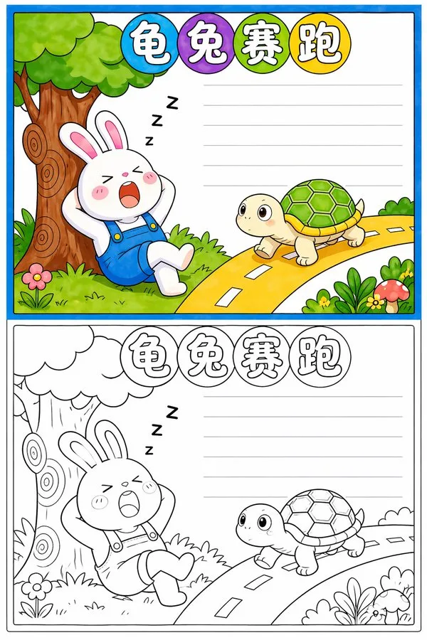 เทมเพลตภาพระบายสีสมุดภาพเด็ก 1