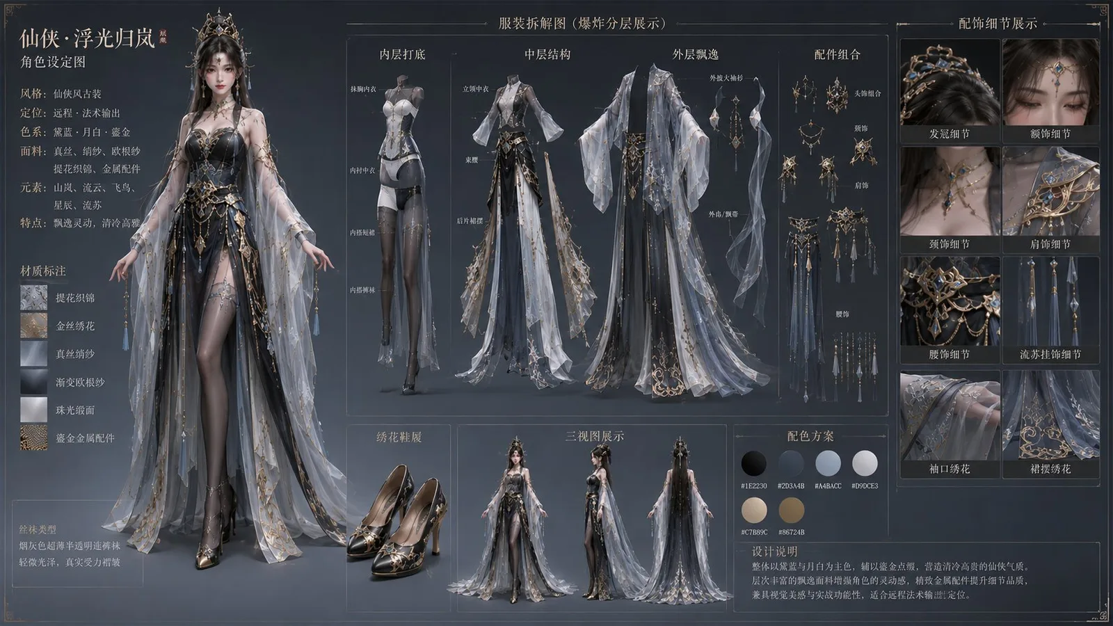 ดีไซน์ตัวละครหญิง 3D สไตล์จีนโบราณ 1