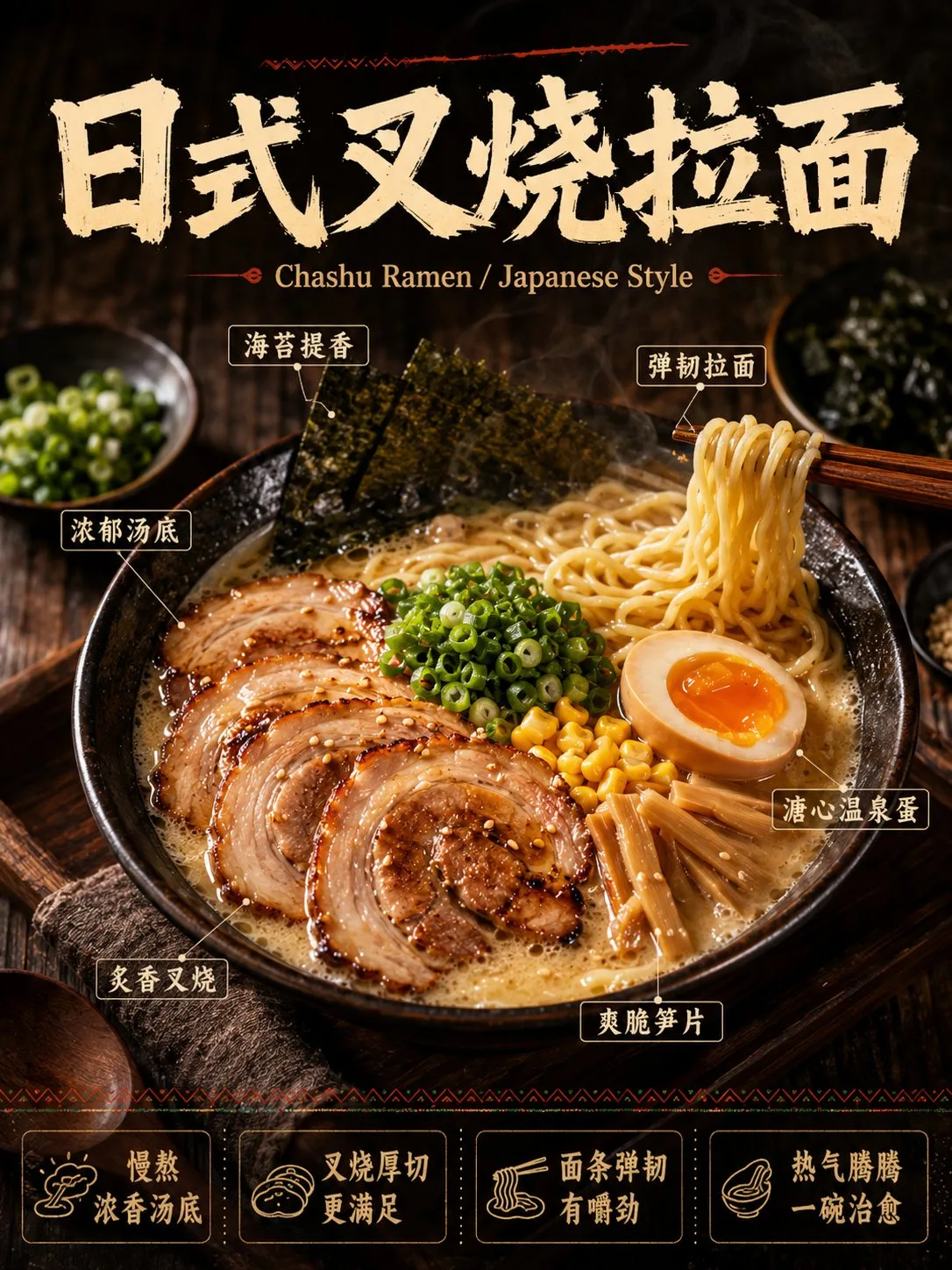 โปสเตอร์อาหารจีนระดับพรีเมียม 1