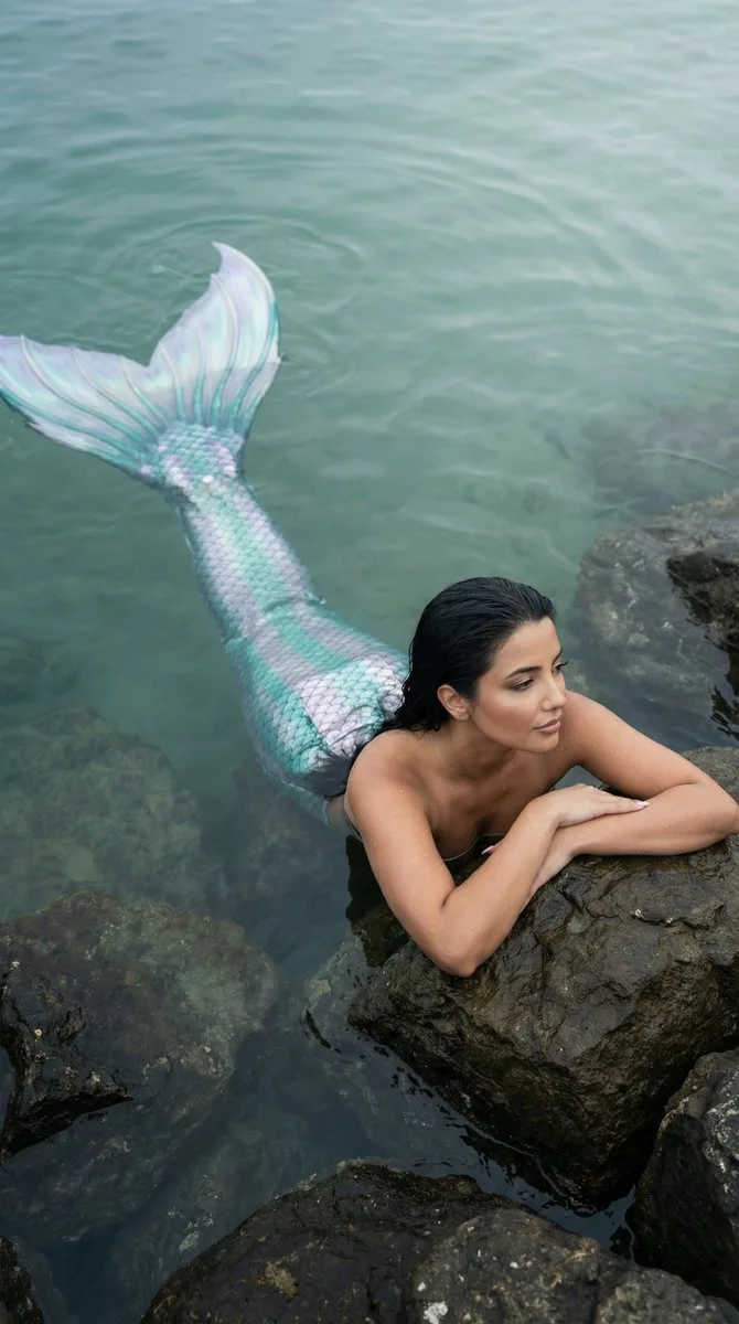 ภาพเหมือนนางเงือกเหมือนจริงระดับภาพยนตร์ ใต้น้ำตื้น 1