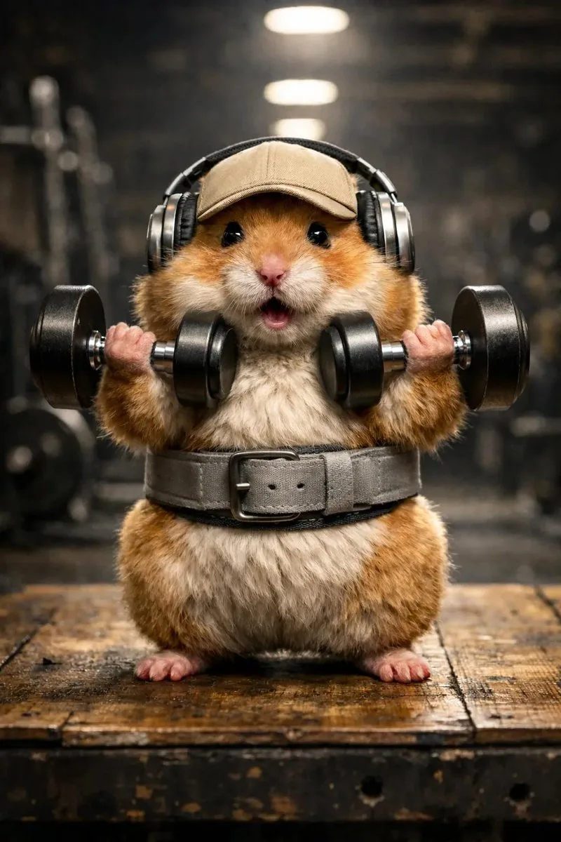โชว์ฟิตเนสสุดน่ารักของหนูแฮมสเตอร์ระดับภาพยนตร์ 1