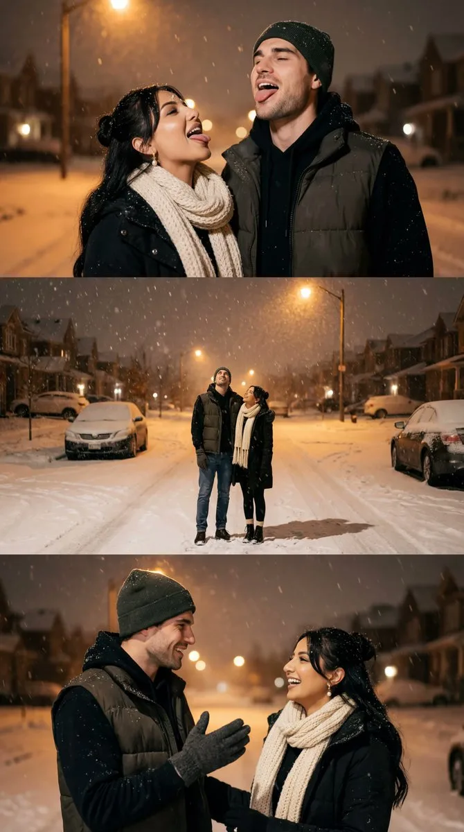 คู่รักใต้หิมะโปรยปราย: ภาพยนตร์ 3 ช่อง 1