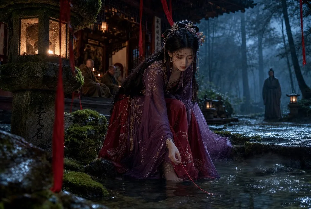 สาวงามฮั่นฝู ด้ายแดงในราตรีวัดโบราณ 1