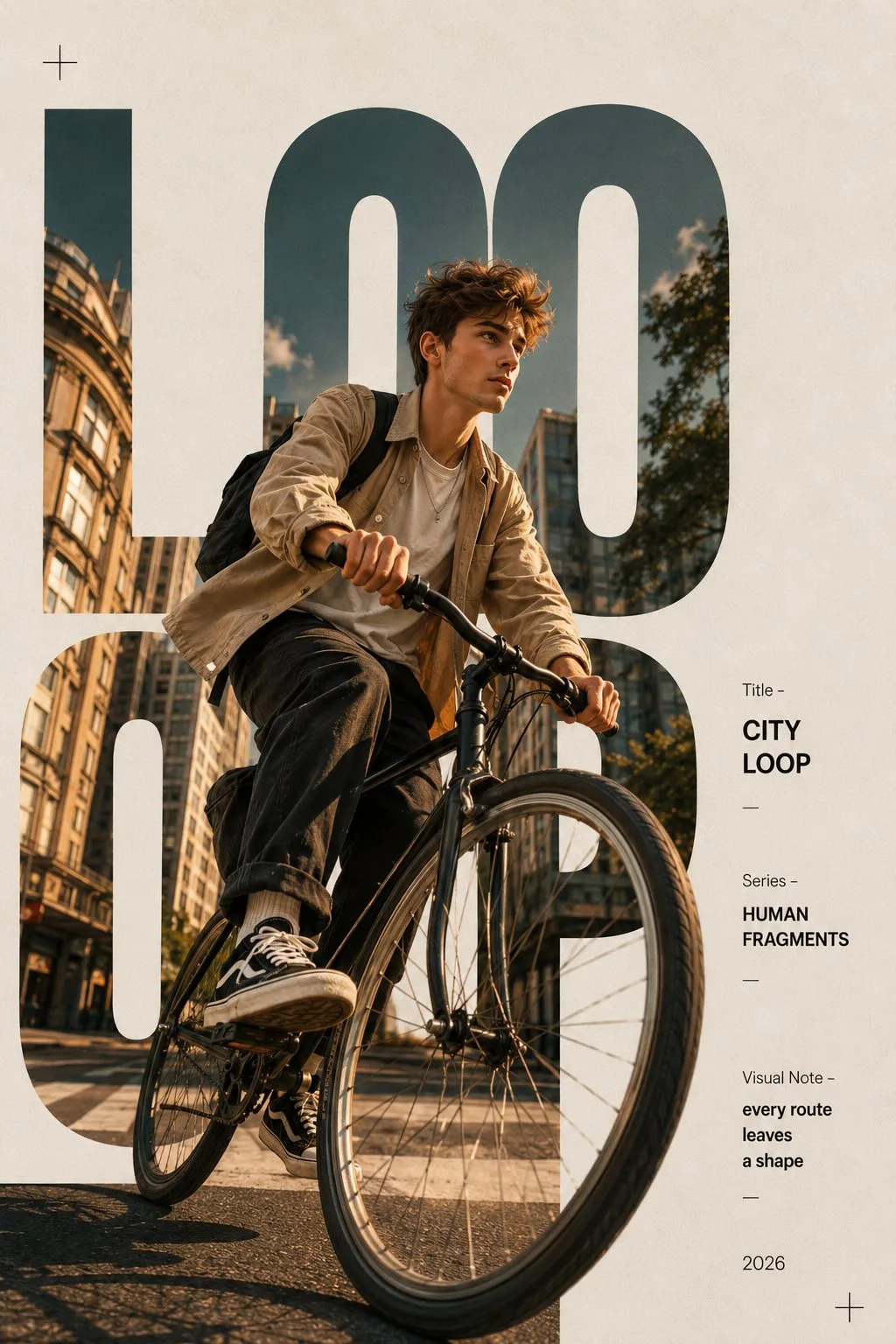 โปสเตอร์แฟชั่นมินิมอล 'LOOP' สไตล์เมือง 1