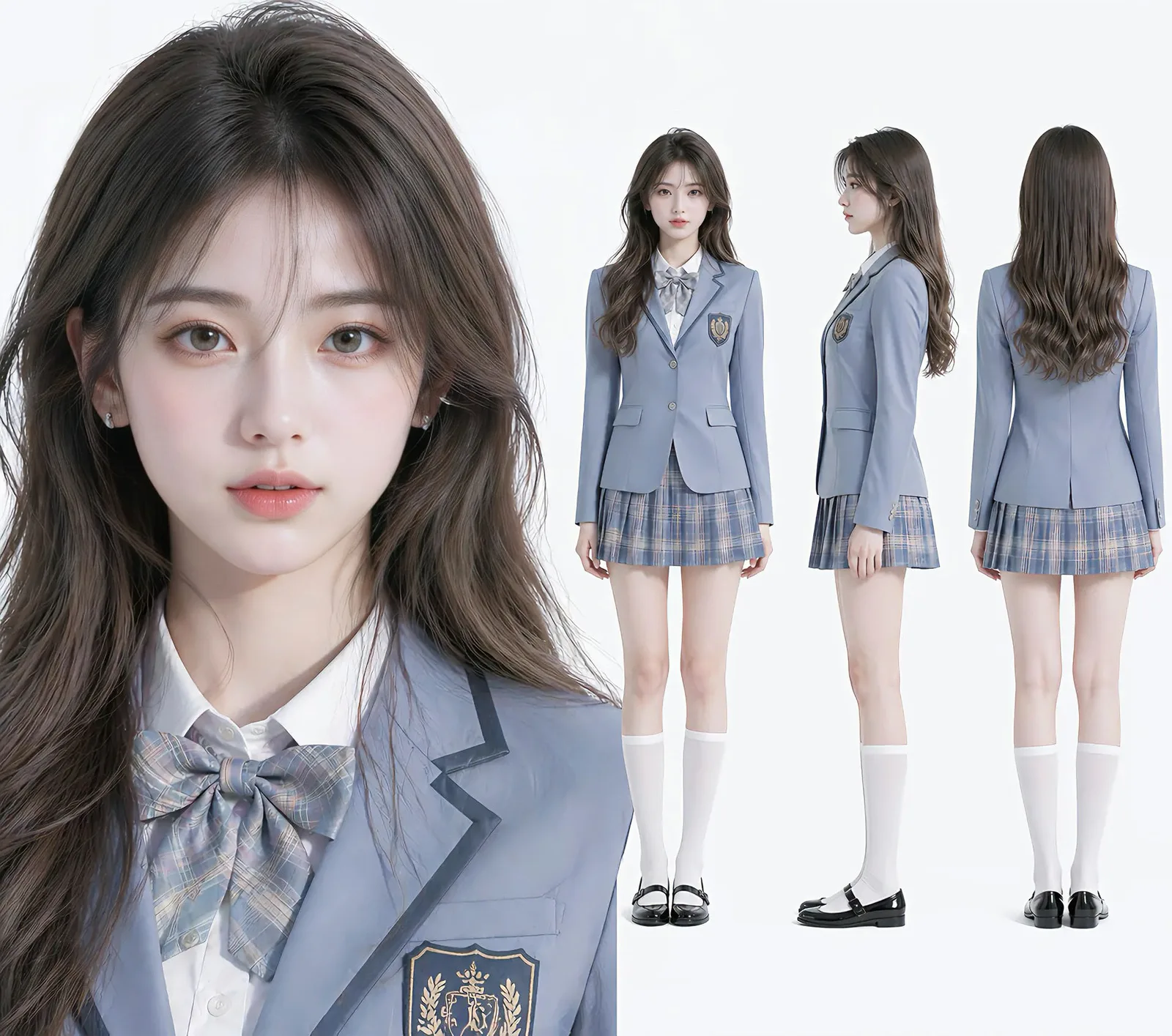 รุ่นพี่สาวเย็นชาในชุดนักเรียน: ภาพ 3 มุมมอง 1