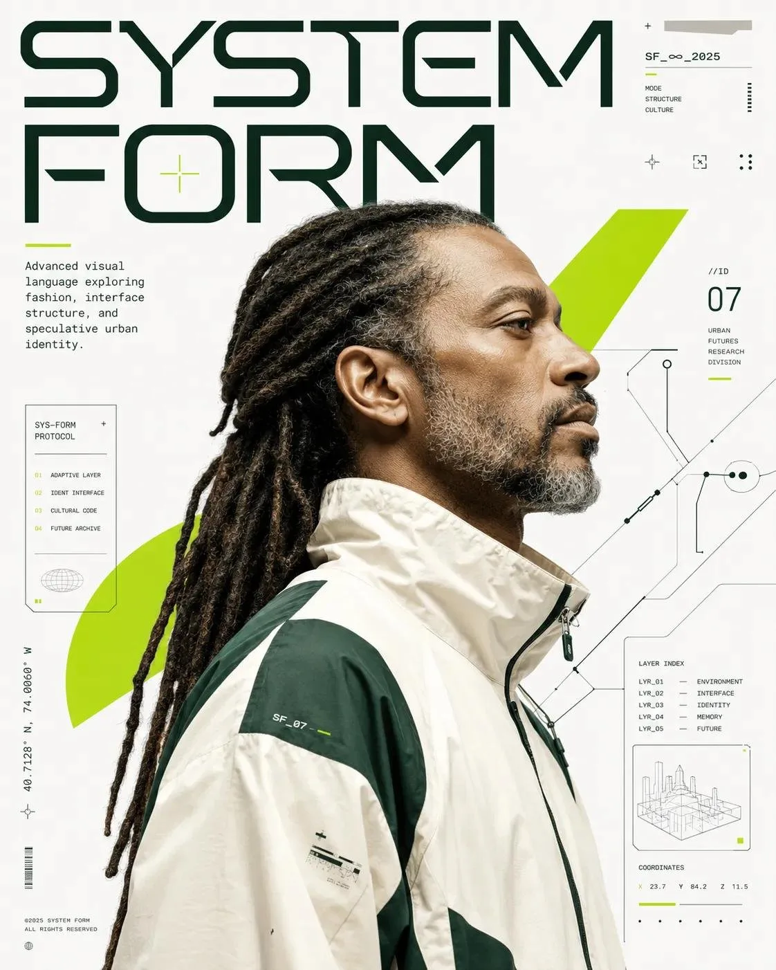โปสเตอร์แฟชั่นไซไฟ: การออกแบบบทบรรณาธิการ 1