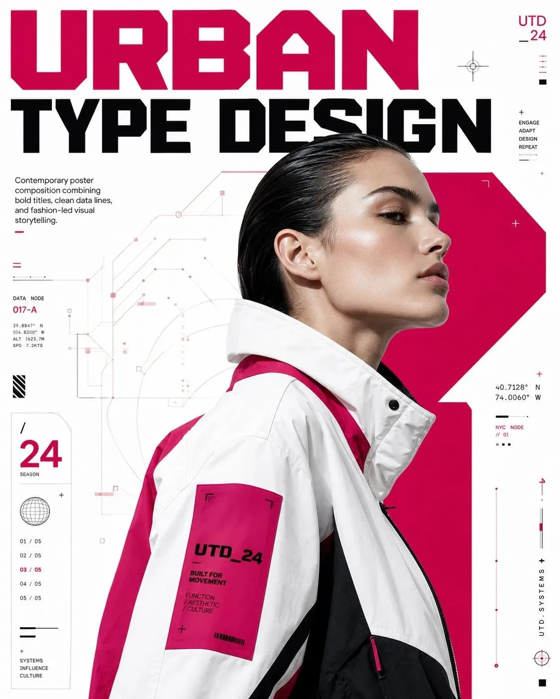 โปสเตอร์แฟชั่นไซไฟ: การออกแบบบทบรรณาธิการ 2