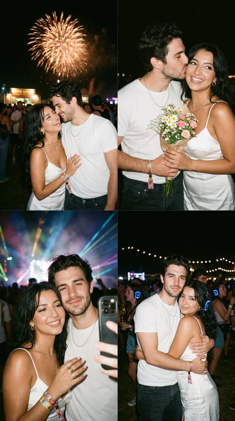 คู่รักในฝันในเทศกาลดนตรี: ภาพชุด 3 ช่อง 2